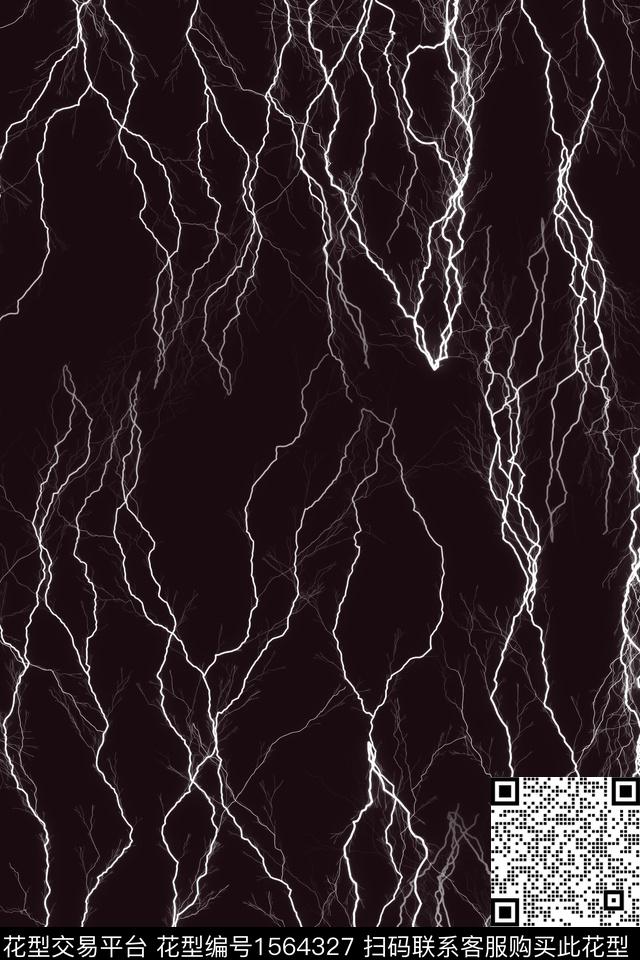 简约黑白闪电数码印花华亿平台下载（图片编号: 1564327） - 瓦栏（Walan）