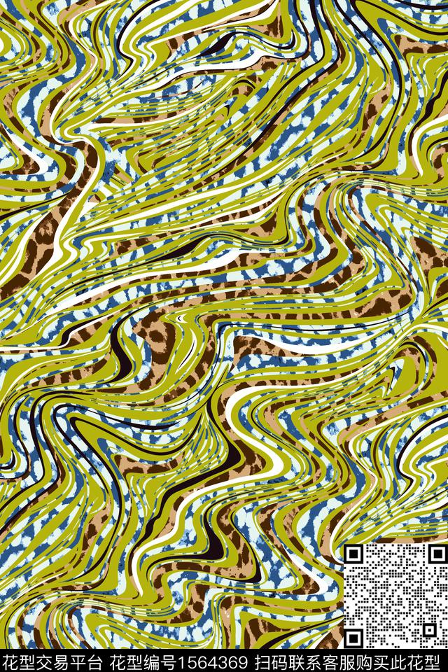 条纹动物纹豹纹数码印花华亿平台下载（图片编号: 1564369） - 瓦栏（Walan）