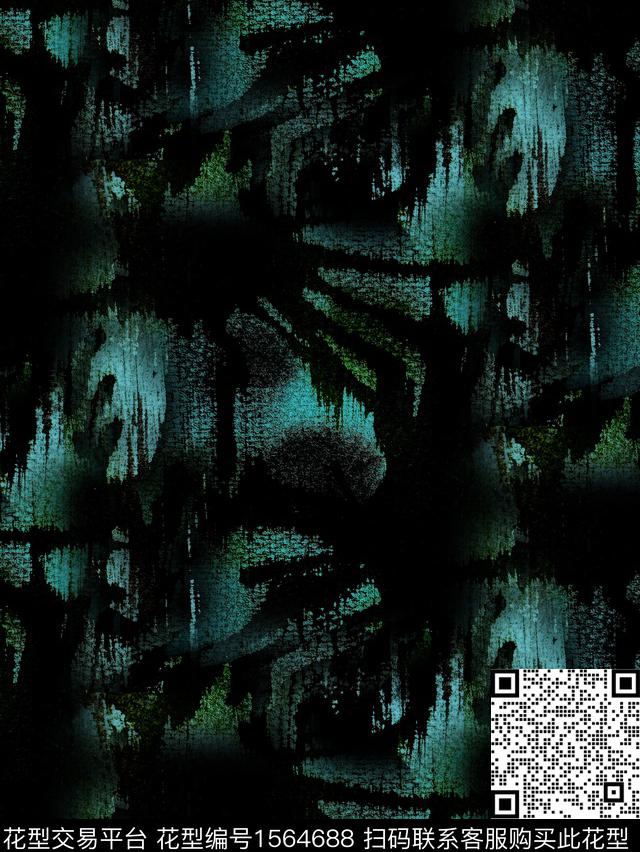 男装满版花抽象男装肌理数码印花华亿平台下载（图片编号: 1564688） - 瓦栏（Walan）