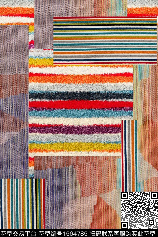 面料拼接混合拼接数码印花华亿平台下载（图片编号: 1564785） - 瓦栏（Walan）