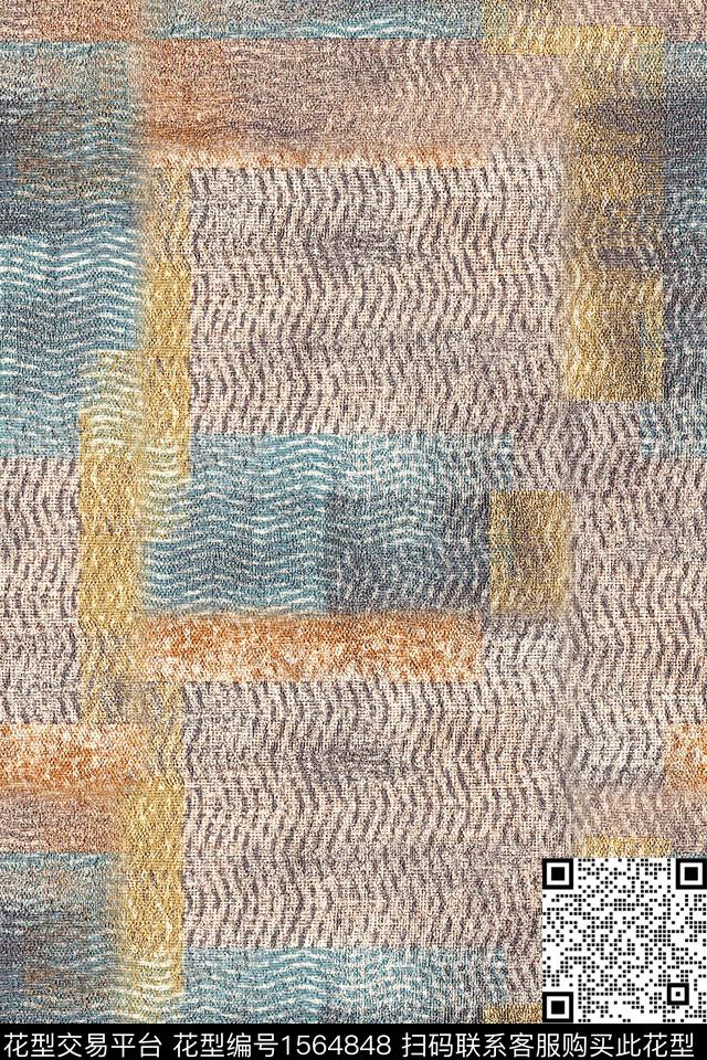 抽象肌理数码印花华亿平台下载（图片编号: 1564848） - 瓦栏（Walan）