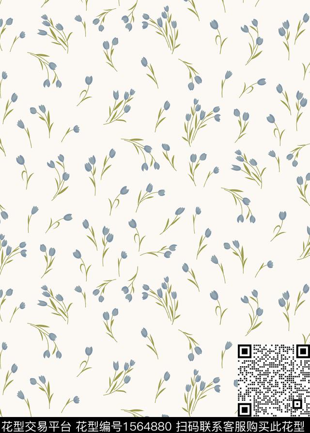 简约花卉小碎花数码印花华亿平台下载（图片编号: 1564880） - 瓦栏（Walan）