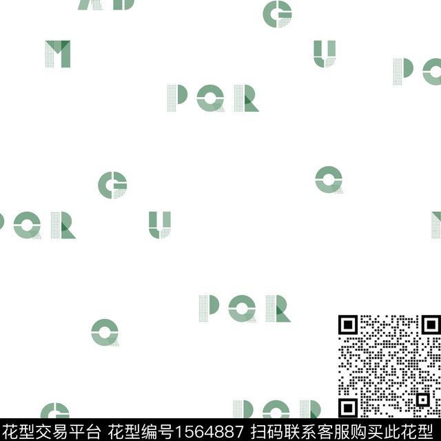 字母休闲数码印花华亿平台下载（图片编号: 1564887） - 瓦栏（Walan）