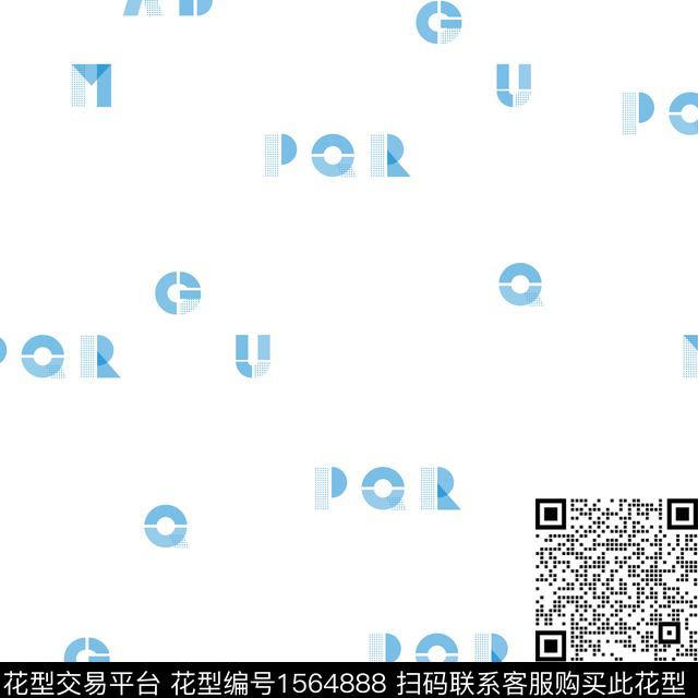 字母几何男装数码印花华亿平台下载（图片编号: 1564888） - 瓦栏（Walan）