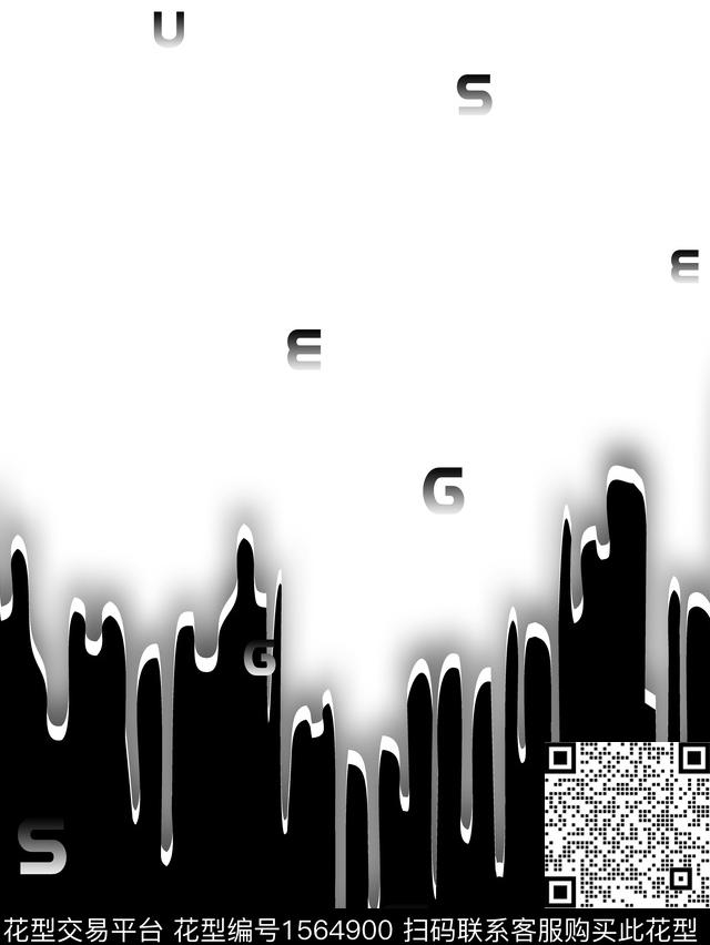 抽象定位字母数码印花华亿平台下载（图片编号: 1564900） - 瓦栏（Walan）