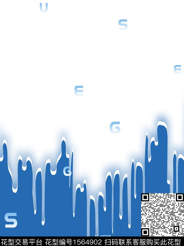 几何定位花男装数码印花华亿平台下载（图片编号: 1564902） - 瓦栏（Walan）