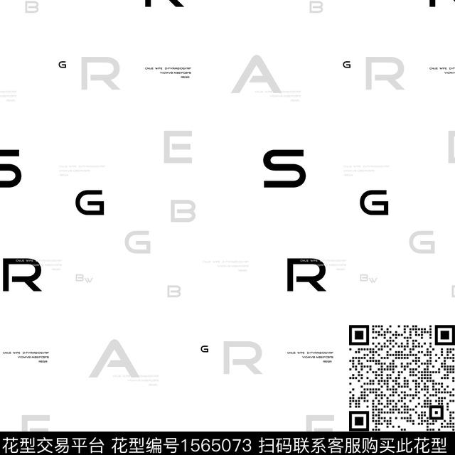 休闲字母传统印花华亿平台下载（图片编号: 1565073） - 瓦栏（Walan）
