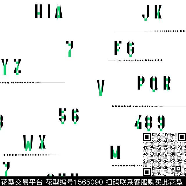 字母几何男装数码印花华亿平台下载（图片编号: 1565090） - 瓦栏（Walan）