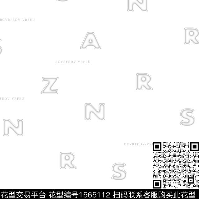 字母几何男装数码印花华亿平台下载（图片编号: 1565112） - 瓦栏（Walan）