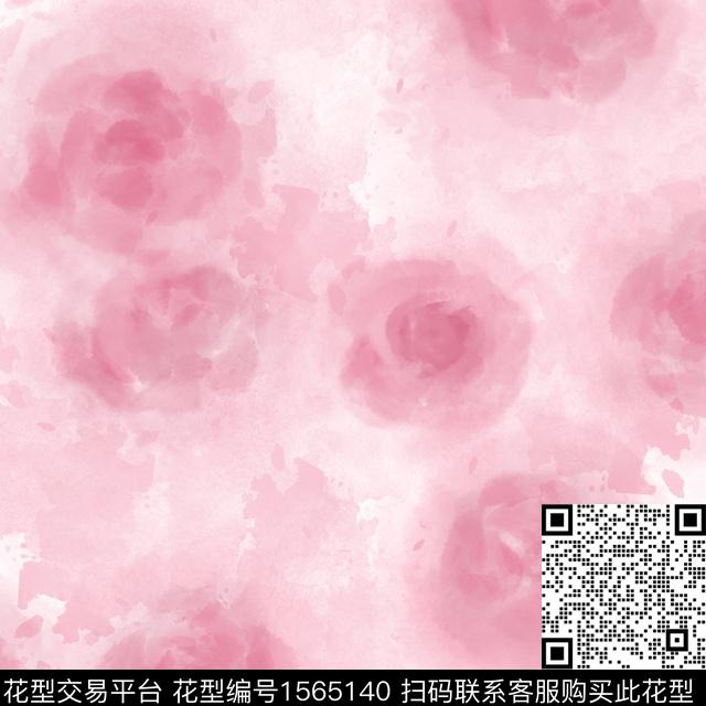 水彩抽象抽象花卉数码印花华亿平台下载（图片编号: 1565140） - 瓦栏（Walan）