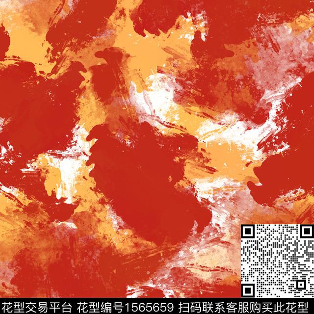 水彩肌理笔触抽象数码印花华亿平台下载（图片编号: 1565659） - 瓦栏（Walan）