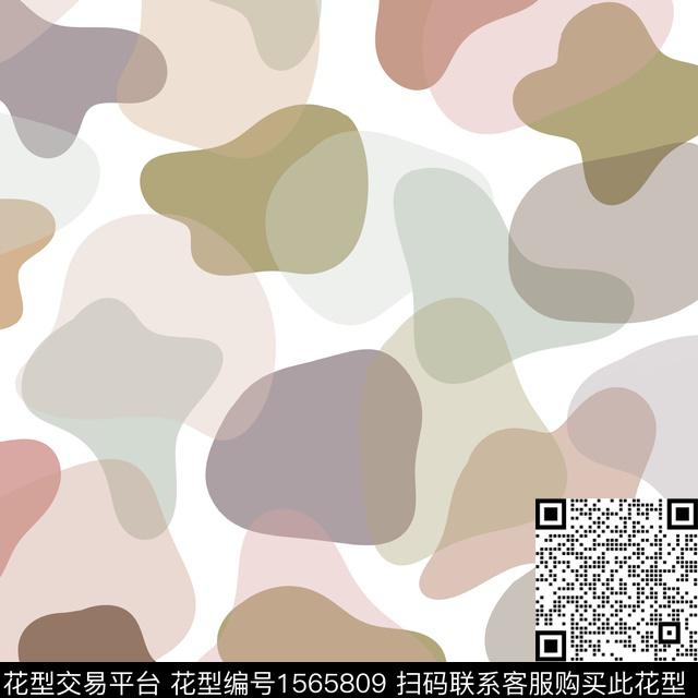 色块几何叠加传统印花华亿平台下载（图片编号: 1565809） - 瓦栏（Walan）