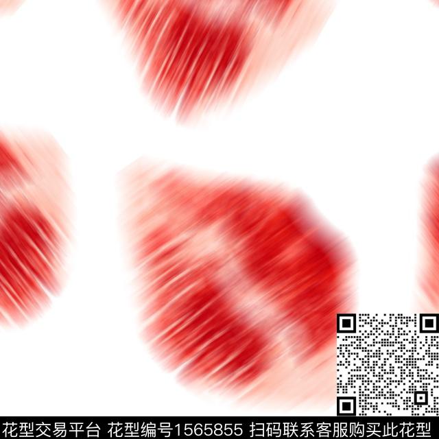 趣味嘴唇模糊数码印花华亿平台下载（图片编号: 1565855） - 瓦栏（Walan）