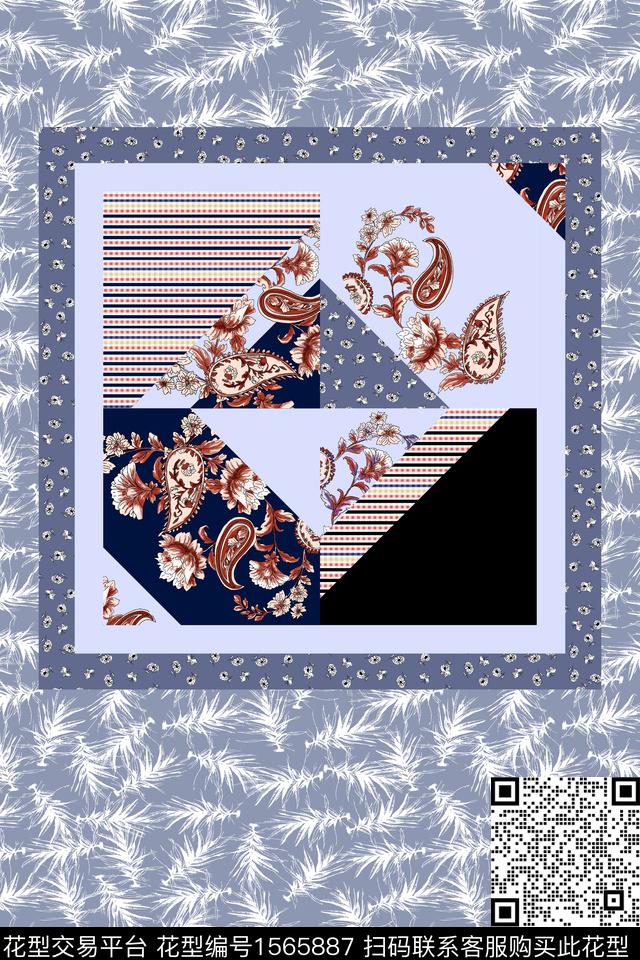 定位民族风佩斯利数码印花华亿平台下载（图片编号: 1565887） - 瓦栏（Walan）