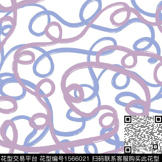 线条交错抽象数码印花华亿平台下载（图片编号: 1566021） - 瓦栏（Walan）