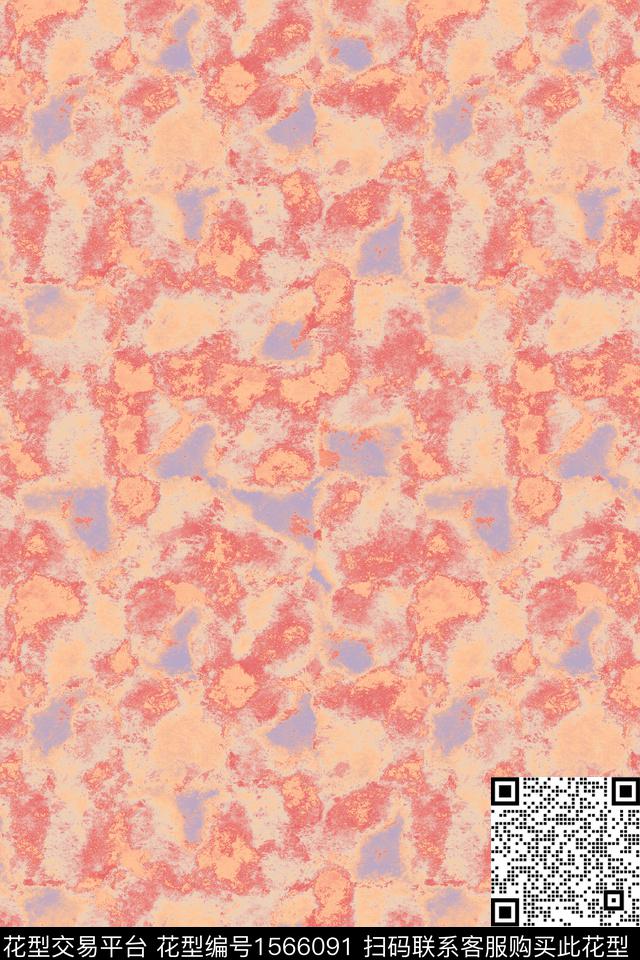 肌理笔触抽象数码印花华亿平台下载（图片编号: 1566091） - 瓦栏（Walan）