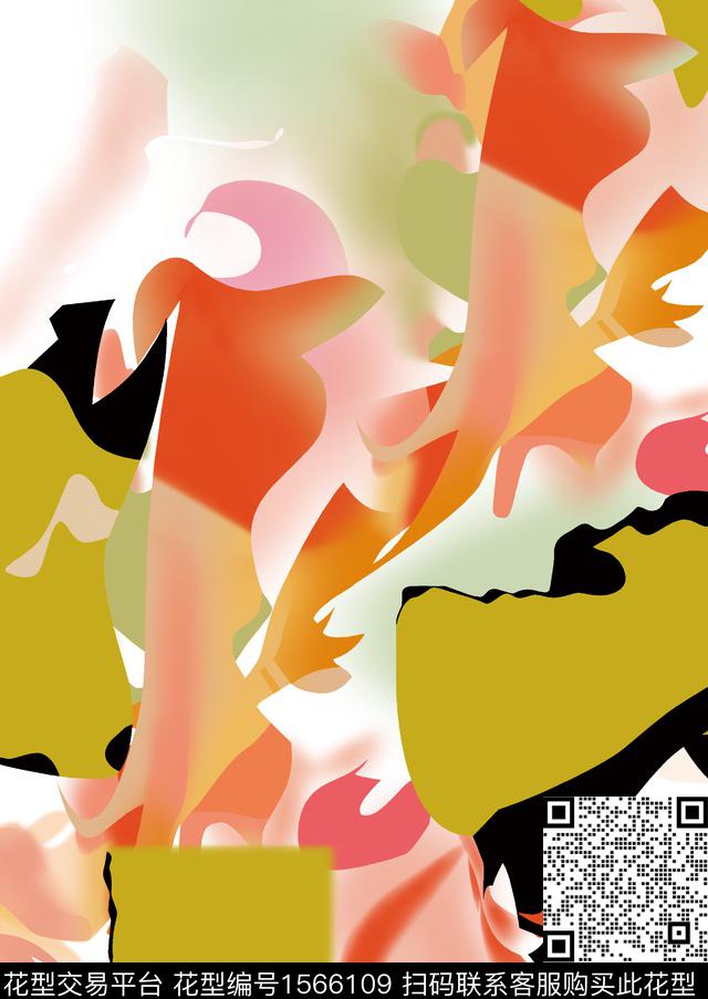 定位抽象定位花数码印花华亿平台下载（图片编号: 1566109） - 瓦栏（Walan）