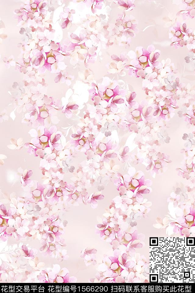 花卉小清新小碎花数码印花华亿平台下载（图片编号: 1566290） - 瓦栏（Walan）