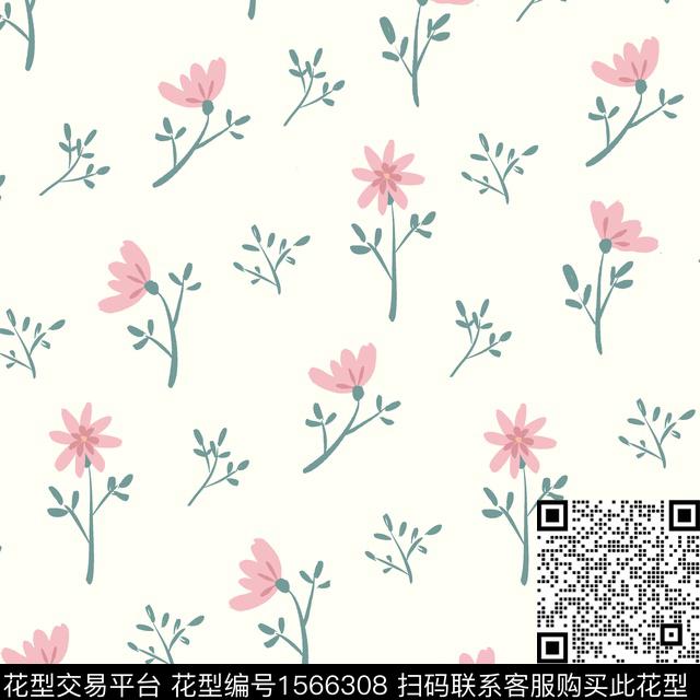 花卉可爱手绘花卉传统印花华亿平台下载（图片编号: 1566308） - 瓦栏（Walan）