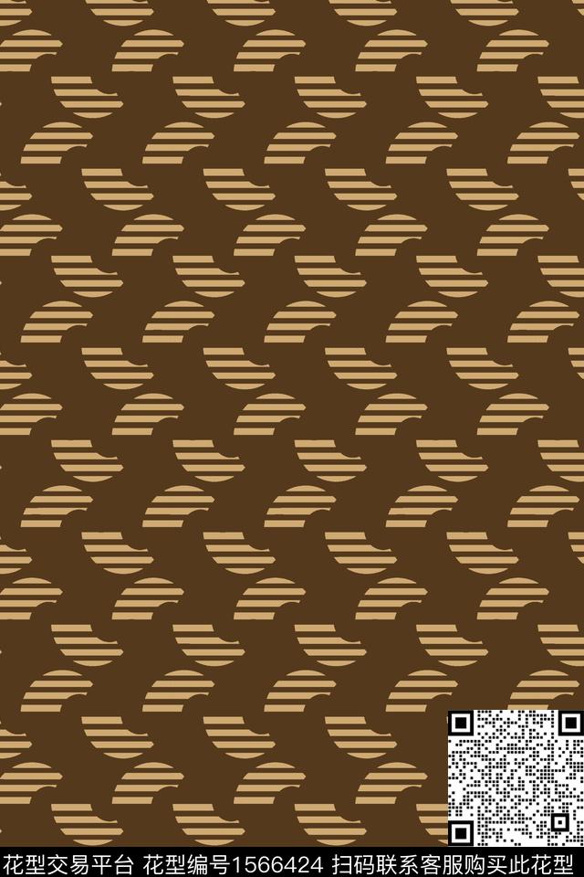 几何人字形美拉德传统印花华亿平台下载（图片编号: 1566424） - 瓦栏（Walan）