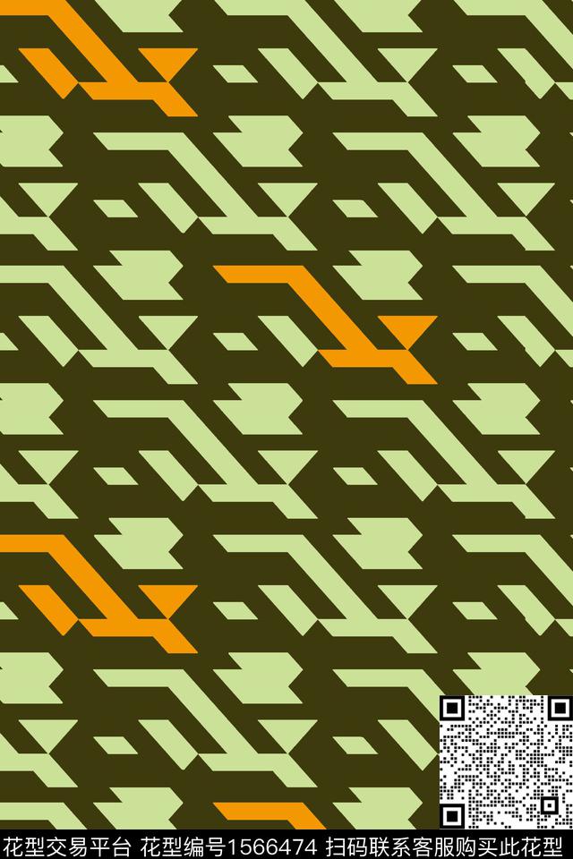 几何色块传统印花华亿平台下载（图片编号: 1566474） - 瓦栏（Walan）
