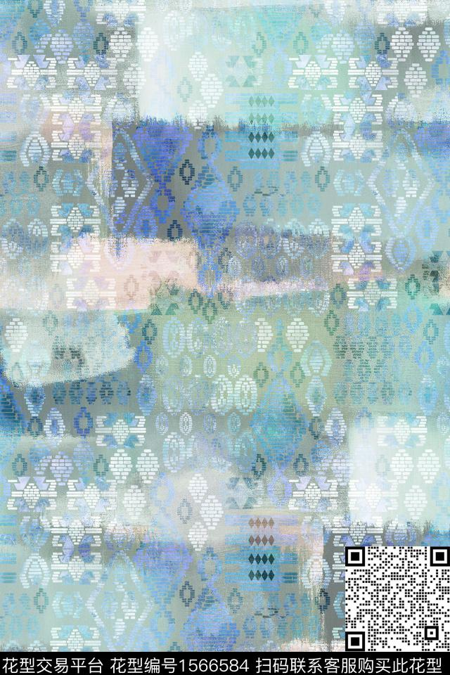 民族风肌理底纹数码印花华亿平台下载（图片编号: 1566584） - 瓦栏（Walan）