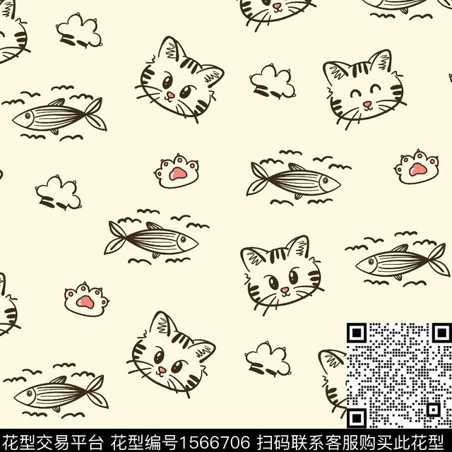 鱼童装卡通动物传统印花华亿平台下载（图片编号: 1566706） - 瓦栏（Walan）