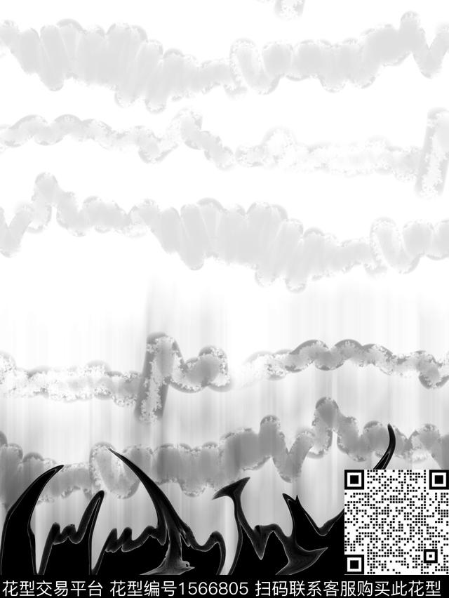 定位花男装几何数码印花华亿平台下载（图片编号: 1566805） - 瓦栏（Walan）