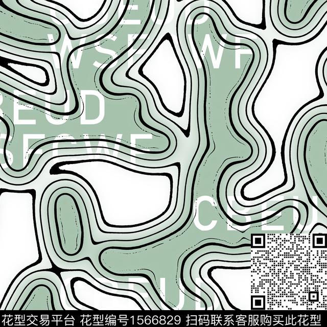 字母男装几何数码印花华亿平台下载（图片编号: 1566829） - 瓦栏（Walan）