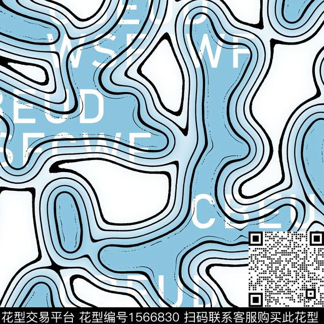 字母抽象数码印花华亿平台下载（图片编号: 1566830） - 瓦栏（Walan）