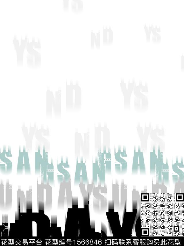 定位字母渐变数码印花华亿平台下载（图片编号: 1566846） - 瓦栏（Walan）