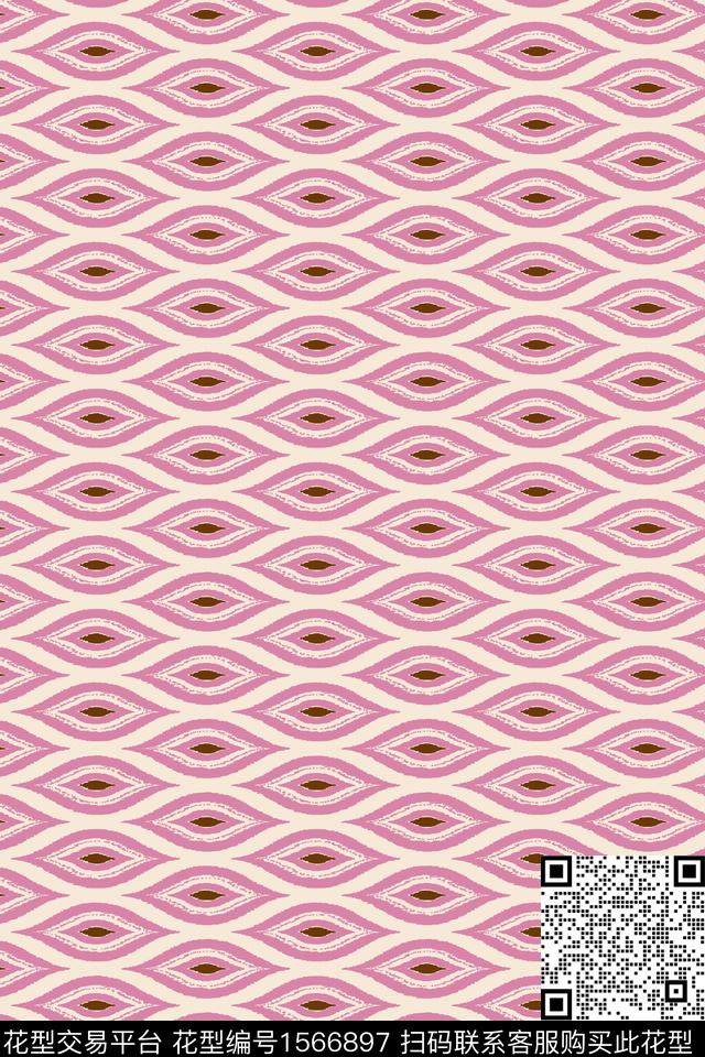 几何连续数码印花华亿平台下载（图片编号: 1566897） - 瓦栏（Walan）