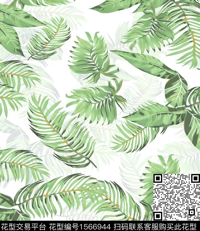 热带华亿平台棕榈树春夏华亿平台数码印花华亿平台下载（图片编号: 1566944） - 瓦栏（Walan）