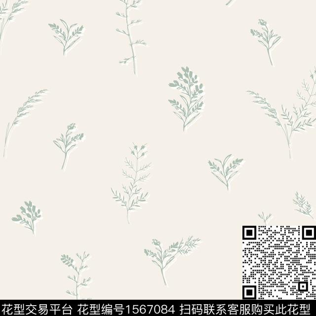 植物小碎花手绘花卉传统印花华亿平台下载（图片编号: 1567084） - 瓦栏（Walan）