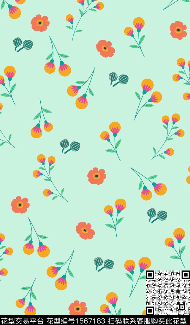 真丝雪纺春夏华亿平台传统印花华亿平台下载（图片编号: 1567183） - 瓦栏（Walan）