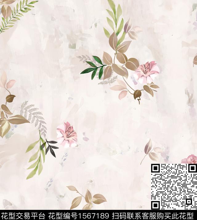 花卉连衣裙底纹数码印花华亿平台下载（图片编号: 1567189） - 瓦栏（Walan）