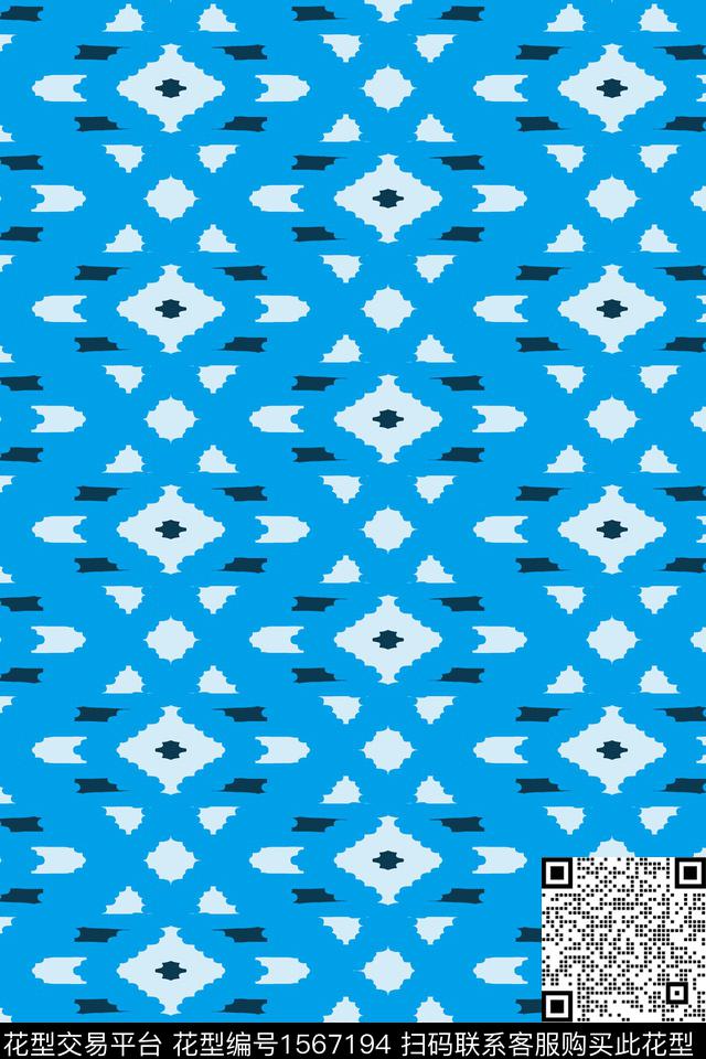 几何民族风传统印花华亿平台下载（图片编号: 1567194） - 瓦栏（Walan）