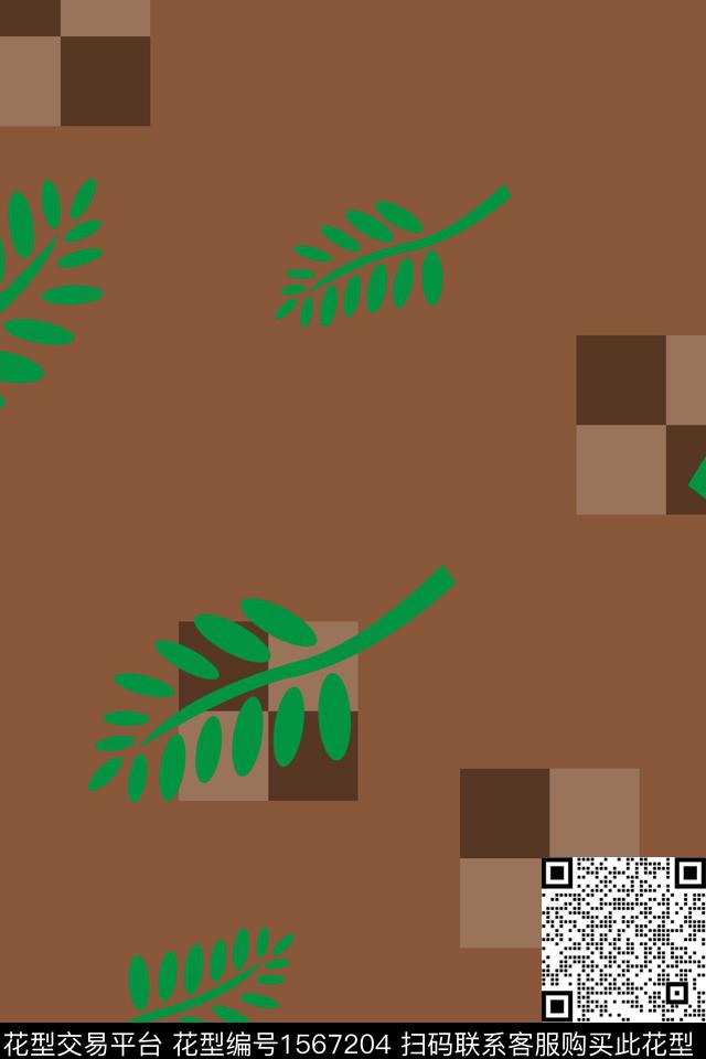 花卉格子几何传统印花华亿平台下载（图片编号: 1567204） - 瓦栏（Walan）