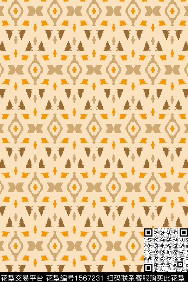 民族风几何传统印花华亿平台下载（图片编号: 1567231） - 瓦栏（Walan）