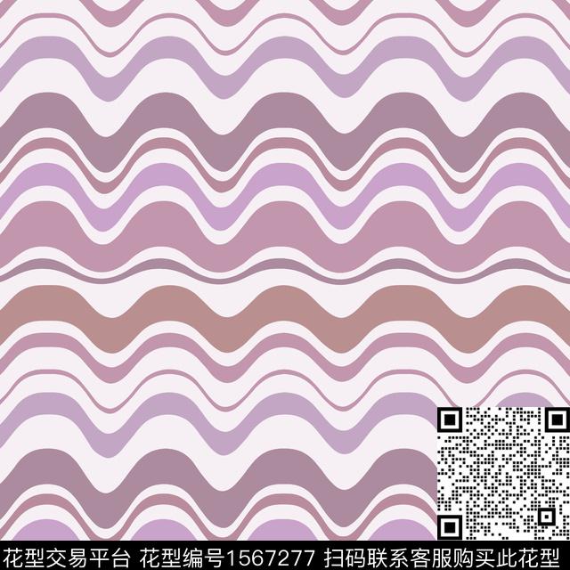 线条画波浪纹条纹传统印花华亿平台下载（图片编号: 1567277） - 瓦栏（Walan）