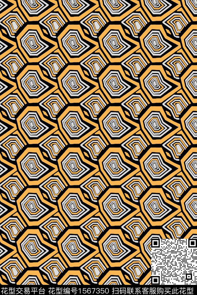 几何叠加传统印花华亿平台下载（图片编号: 1567350） - 瓦栏（Walan）