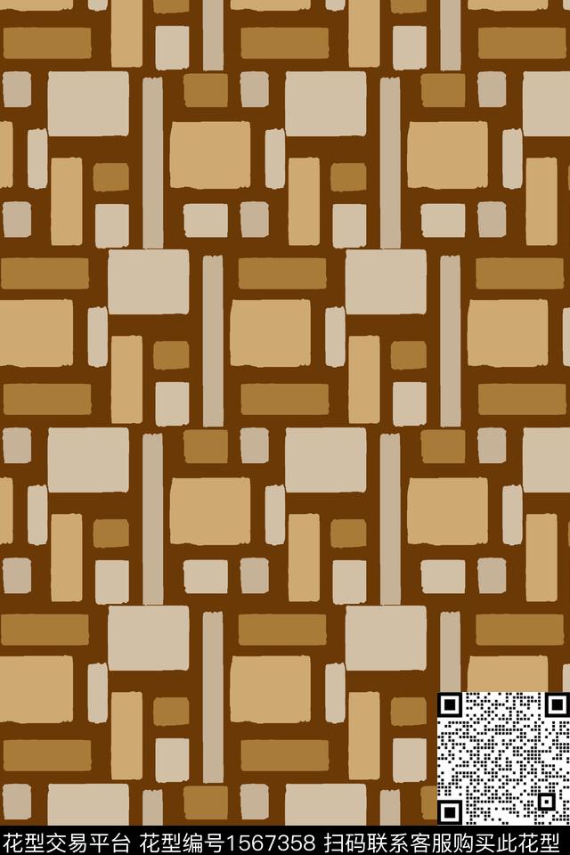 几何连续传统印花华亿平台下载（图片编号: 1567358） - 瓦栏（Walan）
