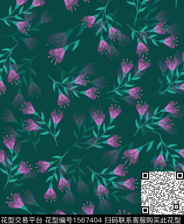 清爽底花卉雪纺连衣裙传统印花华亿平台下载（图片编号: 1567404） - 瓦栏（Walan）