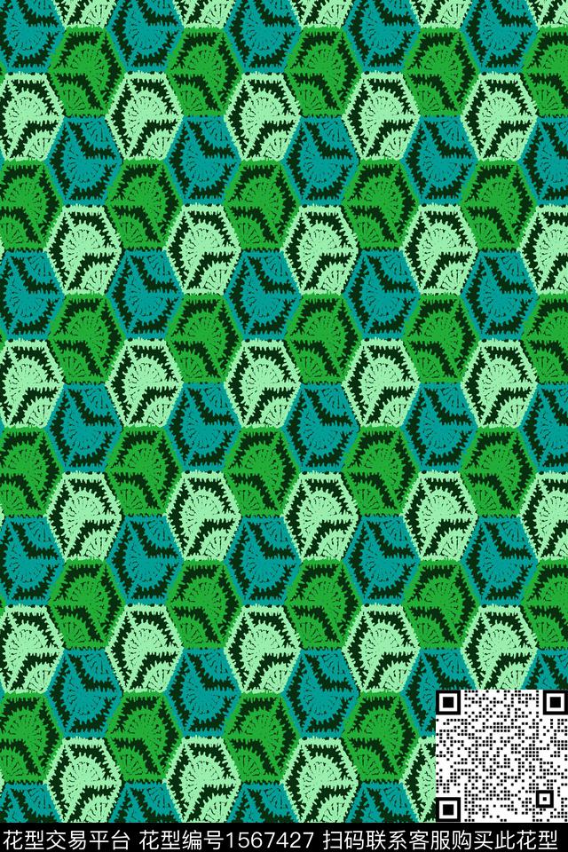 几何数码印花华亿平台下载（图片编号: 1567427） - 瓦栏（Walan）