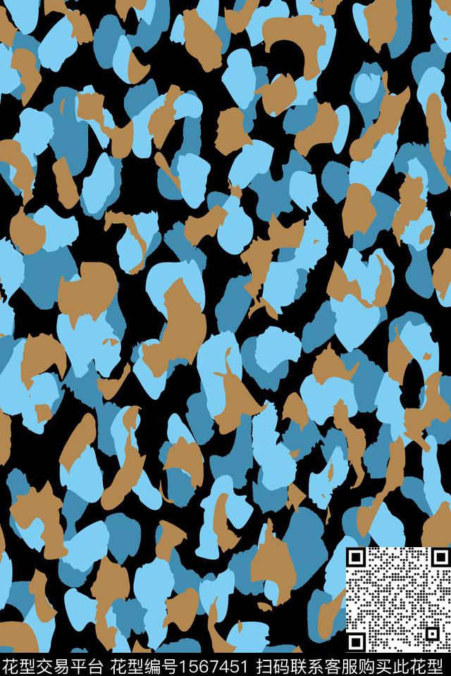 抽象男装满版花传统印花华亿平台下载（图片编号: 1567451） - 瓦栏（Walan）