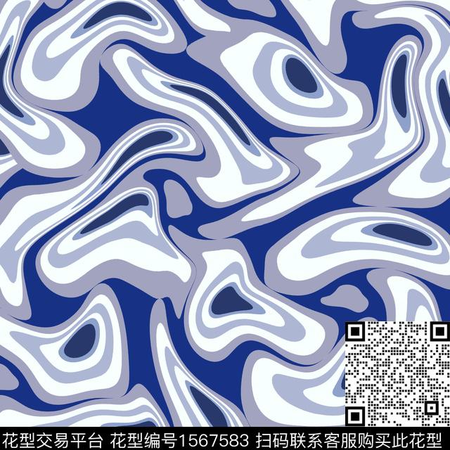 抽象抽象男装液态传统印花华亿平台下载（图片编号: 1567583） - 瓦栏（Walan）