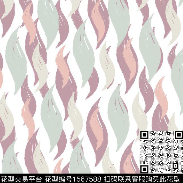 笔触叠加数码印花华亿平台下载（图片编号: 1567588） - 瓦栏（Walan）