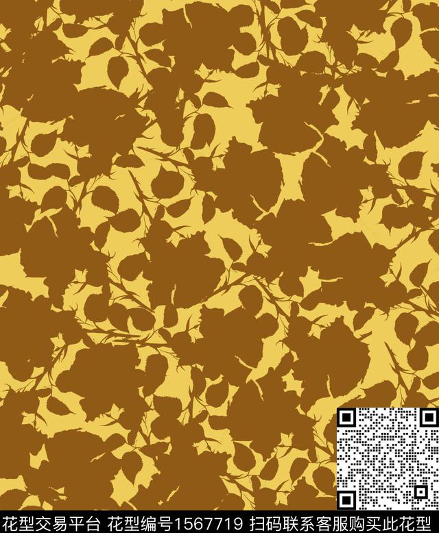 雪纺抽象花卉连衣裙传统印花华亿平台下载（图片编号: 1567719） - 瓦栏（Walan）