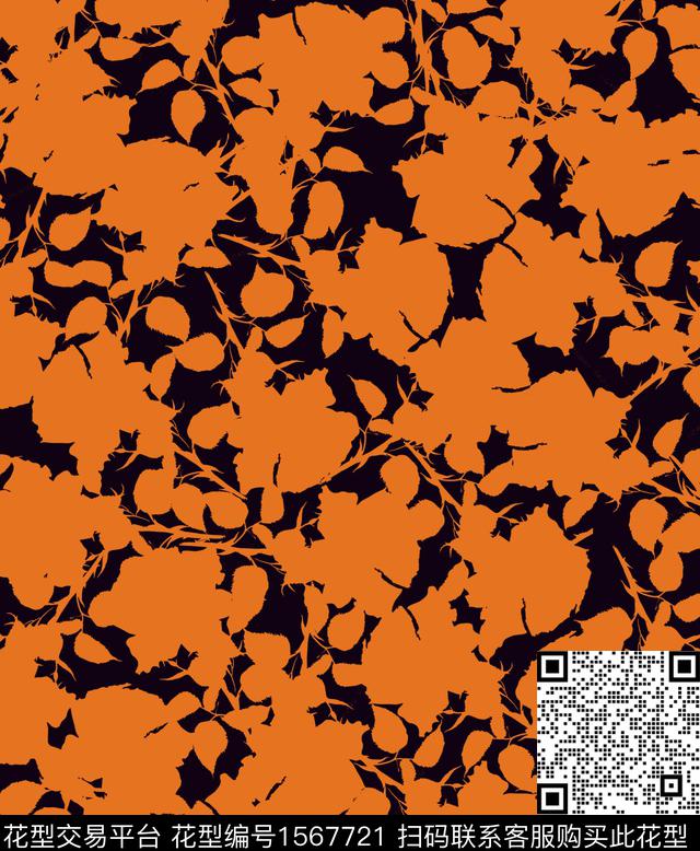 雪纺抽象花卉连衣裙传统印花华亿平台下载（图片编号: 1567721） - 瓦栏（Walan）