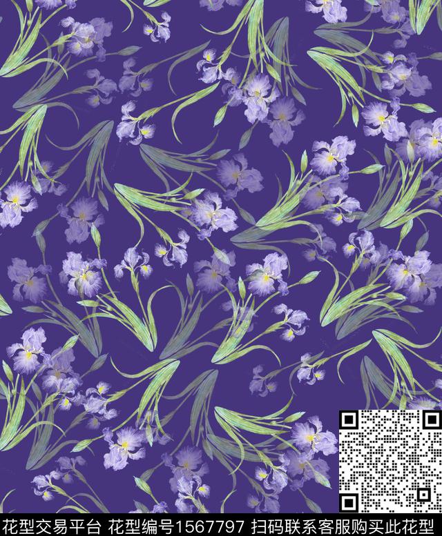 雪纺小碎花连衣裙传统印花华亿平台下载（图片编号: 1567797） - 瓦栏（Walan）